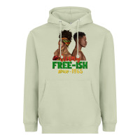 Matcha living free ish since 1865 with afro black woman a Heavyweight Hoodie - texasbilliewilder