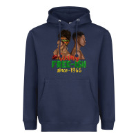 Navy living free ish since 1865 with afro black woman a Heavyweight Hoodie - texasbilliewilder