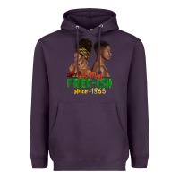 Plum living free ish since 1865 with afro black woman a Heavyweight Hoodie - texasbilliewilder
