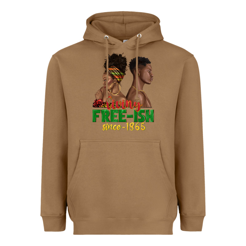 Living Free Ish Since 1865 With Afro Black Woman A Heavyweight Hoodie by texasbilliewilder | Teevron