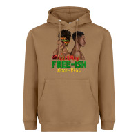 Toasted Coconut living free ish since 1865 with afro black woman a Heavyweight Hoodie - texasbilliewilder