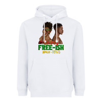 White living free ish since 1865 with afro black woman a Heavyweight Hoodie - texasbilliewilder