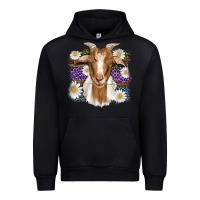 Black easter goat daisys leopard wooden Urban Hoodie - Artiststas