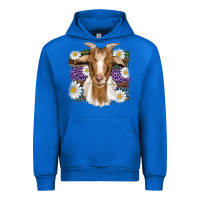 Cobalt easter goat daisys leopard wooden Urban Hoodie - Artiststas
