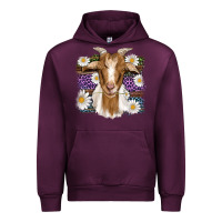 Mauve Wine easter goat daisys leopard wooden Urban Hoodie - Artiststas