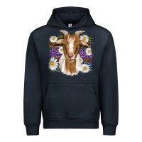 Navy easter goat daisys leopard wooden Urban Hoodie - Artiststas