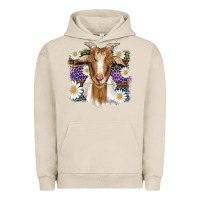 Pigment French Oak easter goat daisys leopard wooden Urban Hoodie - Artiststas