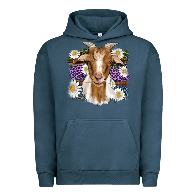 Easter Goat Daisys Leopard Wooden Urban Hoodie by Artiststas | Teevron