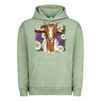 Pigment Oil Green easter goat daisys leopard wooden Urban Hoodie - Artiststas