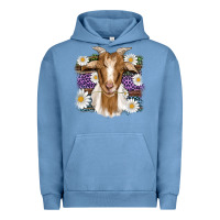 Pigment Pebble Blue easter goat daisys leopard wooden Urban Hoodie - Artiststas
