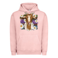 Pigment Salmon easter goat daisys leopard wooden Urban Hoodie - Artiststas