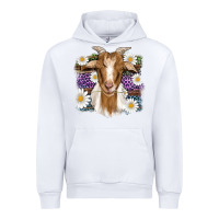 White easter goat daisys leopard wooden Urban Hoodie - Artiststas