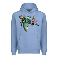 Colony Blue sea turtle with lotus Premium Hoodie - Artiststas