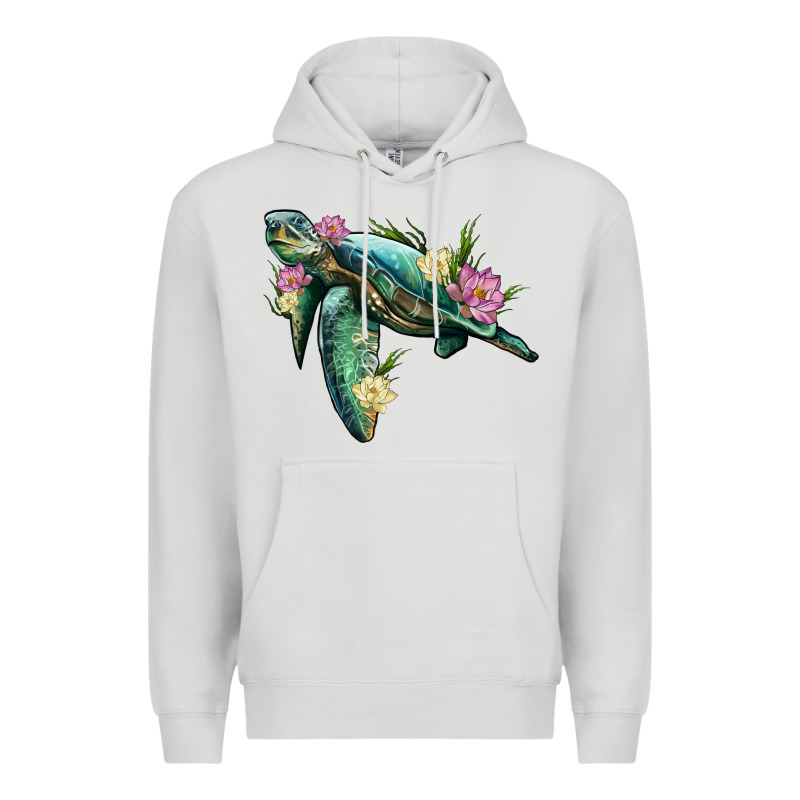 Sea Turtle With Lotus Premium Hoodie by Artiststas | Teevron