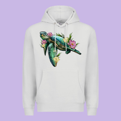 Sea Turtle With Lotus Premium Hoodie Designed By Artiststas