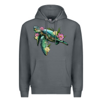 Rock sea turtle with lotus Premium Hoodie - Artiststas