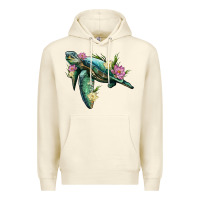 Sandshell sea turtle with lotus Premium Hoodie - Artiststas