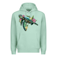 Seafoam sea turtle with lotus Premium Hoodie - Artiststas