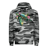 Slate Camo sea turtle with lotus Premium Hoodie - Artiststas