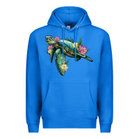 True Royal sea turtle with lotus Premium Hoodie - Artiststas