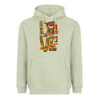 Matcha love juneteenth with fist Heavyweight Hoodie - texasbilliewilder