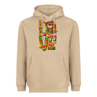 Mushroom love juneteenth with fist Heavyweight Hoodie - texasbilliewilder