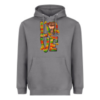 Storm love juneteenth with fist Heavyweight Hoodie - texasbilliewilder