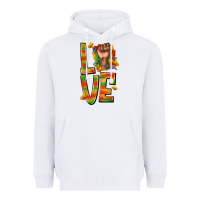 White love juneteenth with fist Heavyweight Hoodie - texasbilliewilder