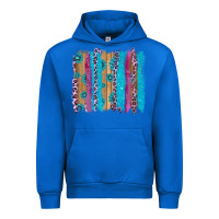 Cobalt gemstone and pink leopard brushstrok Urban Hoodie - AdoDesignShop