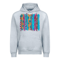 Heather Grey gemstone and pink leopard brushstrok Urban Hoodie - AdoDesignShop