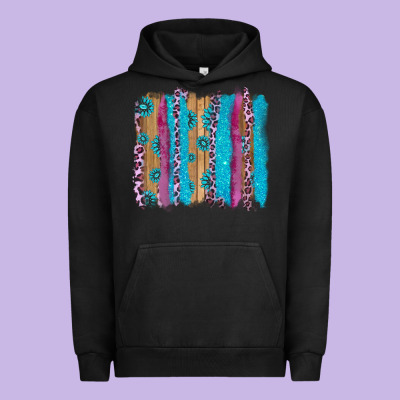 Gemstone And Pink Leopard Brushstrok Urban Hoodie Designed By Adodesignshop