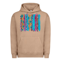 Pigment Burro gemstone and pink leopard brushstrok Urban Hoodie - AdoDesignShop
