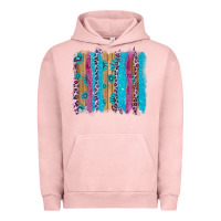 Pigment Salmon gemstone and pink leopard brushstrok Urban Hoodie - AdoDesignShop
