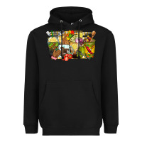 Black lunch lady coffee cups Heavyweight Hoodie - Zillion Design Studio