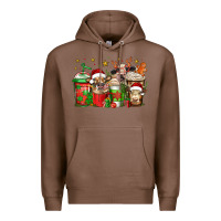 Chestnut christmas cows coffee Premium Hoodie - Jasminsmagicworld
