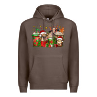 Coffee christmas cows coffee Premium Hoodie - Jasminsmagicworld