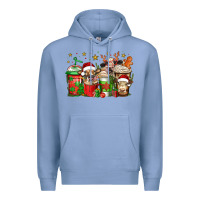 Colony Blue christmas cows coffee Premium Hoodie - Jasminsmagicworld