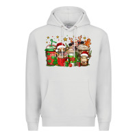 Dove Grey christmas cows coffee Premium Hoodie - Jasminsmagicworld