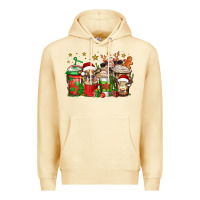 Pina Colada christmas cows coffee Premium Hoodie - Jasminsmagicworld