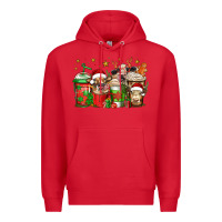 Red christmas cows coffee Premium Hoodie - Jasminsmagicworld