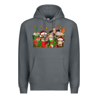 Rock christmas cows coffee Premium Hoodie - Jasminsmagicworld