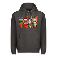 Smoke christmas cows coffee Premium Hoodie - Jasminsmagicworld