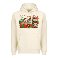 Tofu christmas cows coffee Premium Hoodie - Jasminsmagicworld