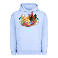 Pigment Grape Ice easter coop animals farm chicken chiks rooster flowers butterfly Urban Hoodie - Artiststas