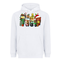 White Christmas tractor coffee cups Heavyweight Hoodie - Zillion Design Studio