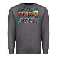 Charcoal Heather fueled by coffee and anxiety Premium Sweatshirt - Zillion Design Studio
