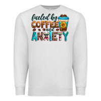 Oatmeal Heather fueled by coffee and anxiety Premium Sweatshirt - Zillion Design Studio