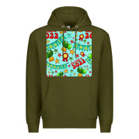 Army Green class of 2022 graduation seamless pattern Premium Hoodie - BundleAndBundleShop