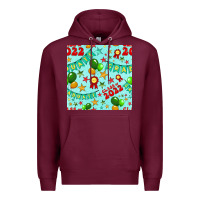 Burgundy class of 2022 graduation seamless pattern Premium Hoodie - BundleAndBundleShop