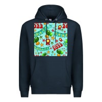 Navy class of 2022 graduation seamless pattern Premium Hoodie - BundleAndBundleShop